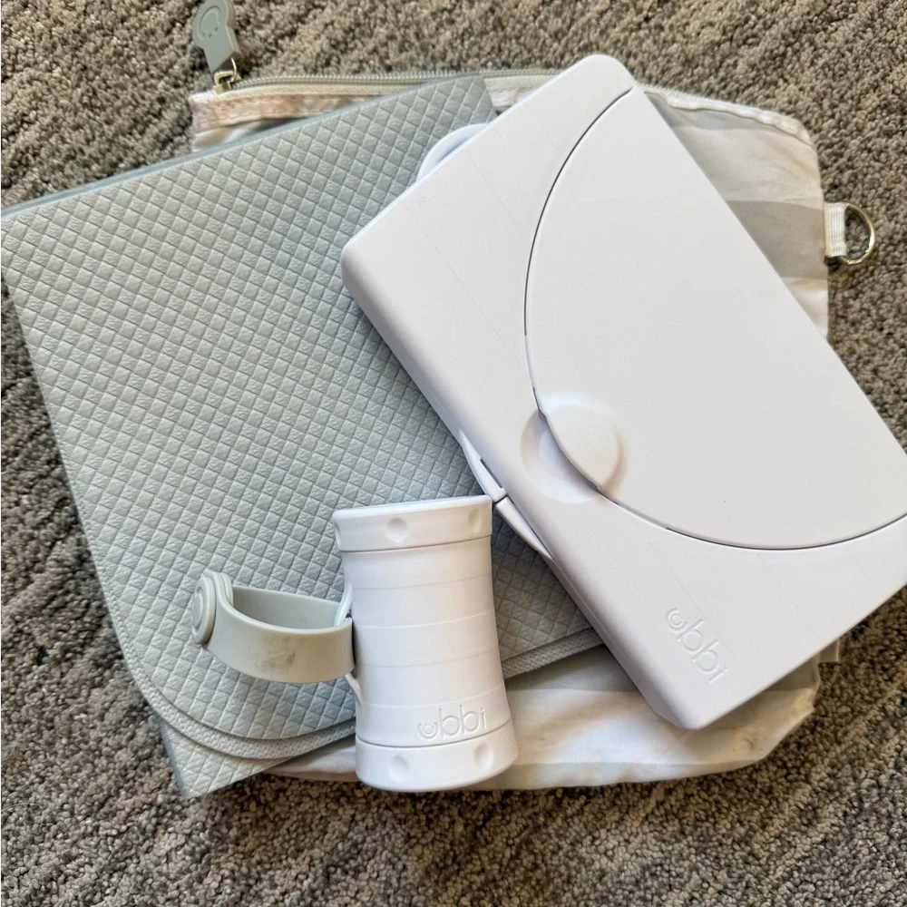 Ubbi On-the-Go Baby Wipes Dispenser + Diaper Bag Accessories Great for Travel